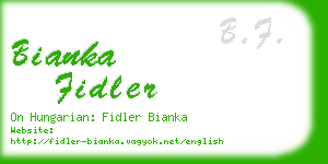 bianka fidler business card
